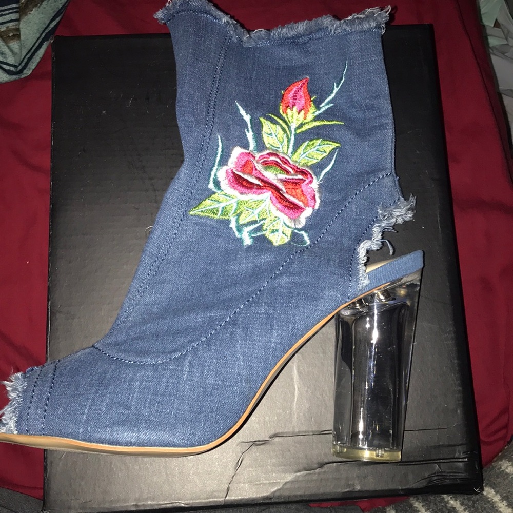 Denim Ankle Heels
